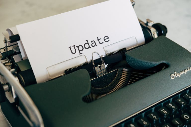 A White Paper in a Vintage Typewriter